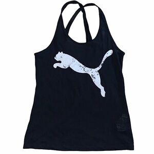 Puma Black and White Graphic Tank